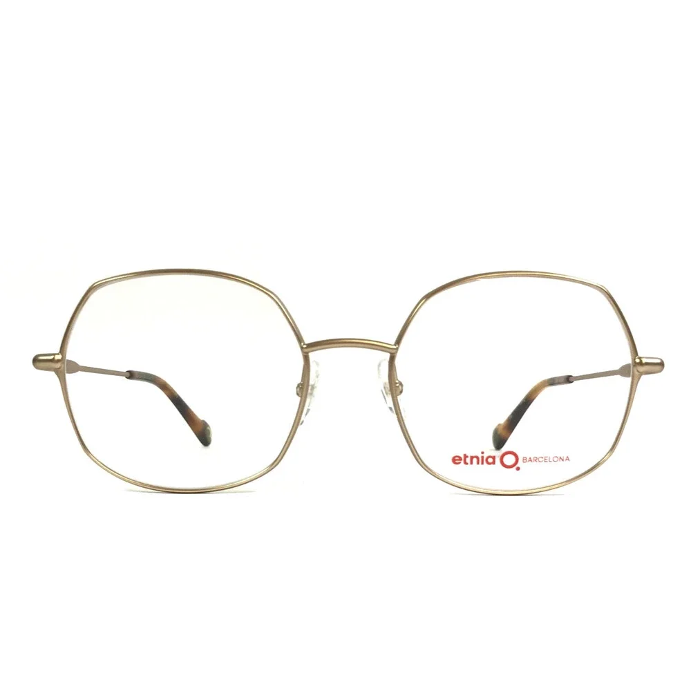 Etnia Barcelona Eyeglasses Frames SPIRA GDHV Matte Gold Havana Brown 54-20-142